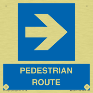 PEDESTRIAN ROUTE - right arrow